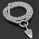 Wikinger kette mit Odins Speer Gungnir und Valknut Symbol aus Edelstahl