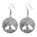 Wikinger Ohrringe Yggdrasil Baum des Lebens silber Damen