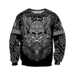 Wikinger Pullover Svend mit authentischem Wikinger Krieger Motiv