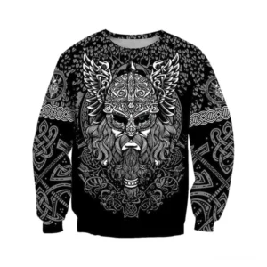 Wikinger Pullover Svend mit authentischem Wikinger Krieger Motiv