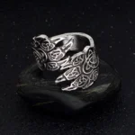 Wikinger Ring Bärenkralle aus Edelstahl, nordisches Berserker Schmuckstück