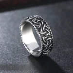Wikinger Ring aus Edelstahl mit Triquetra Symbol für Männer, nordisches Amulett