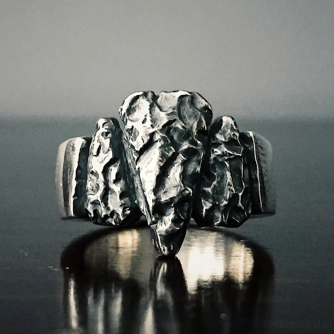 Wikinger Ring Gungnir Odins Speer aus 316L Edelstahl, vintage nordisches Design