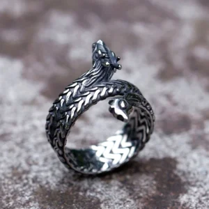 Wikinger Ring Jormungandr - gesamte Ansicht der gewundenen Schlangenform