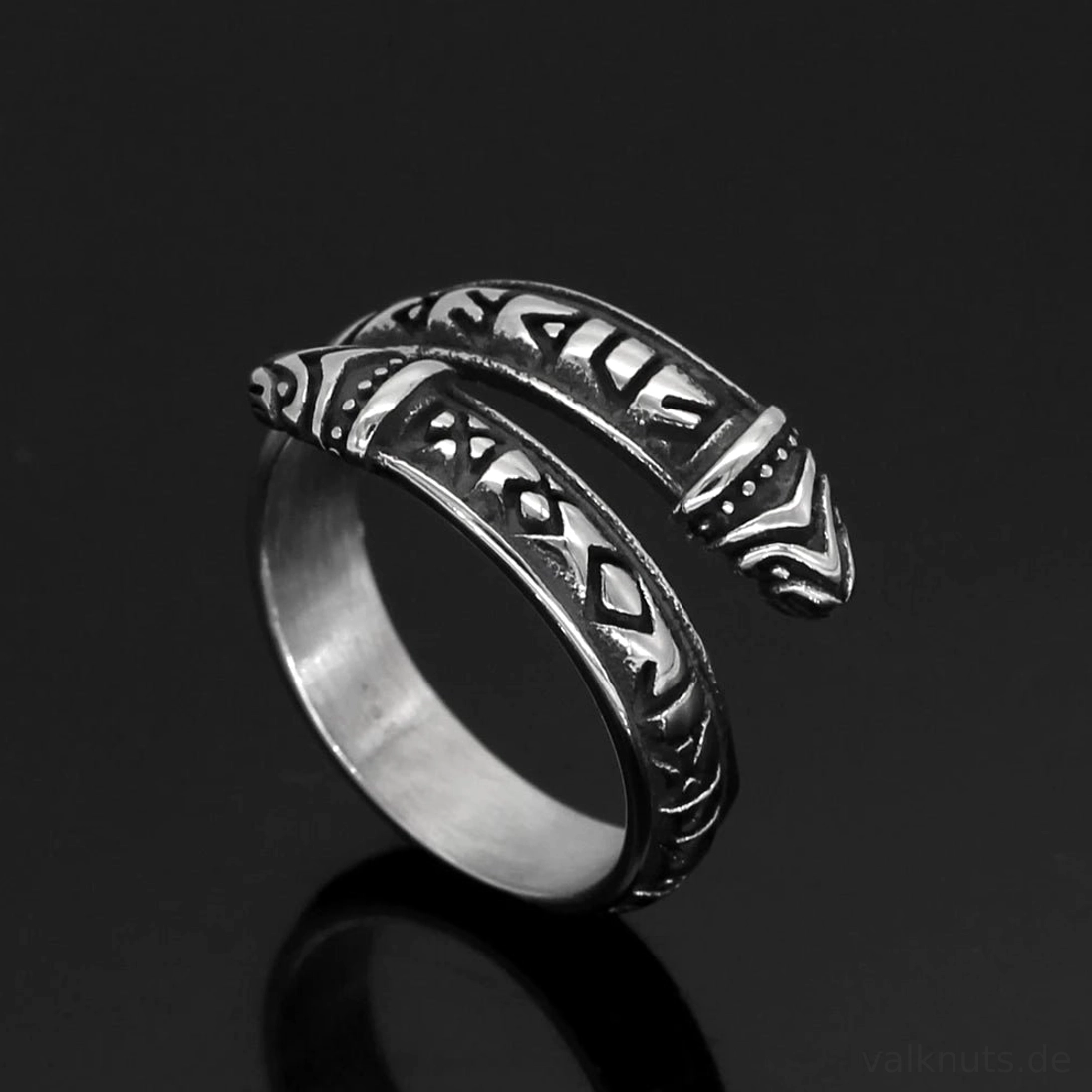 Wikinger Ring Jormungandr Ansicht der gesamten Schlangenform