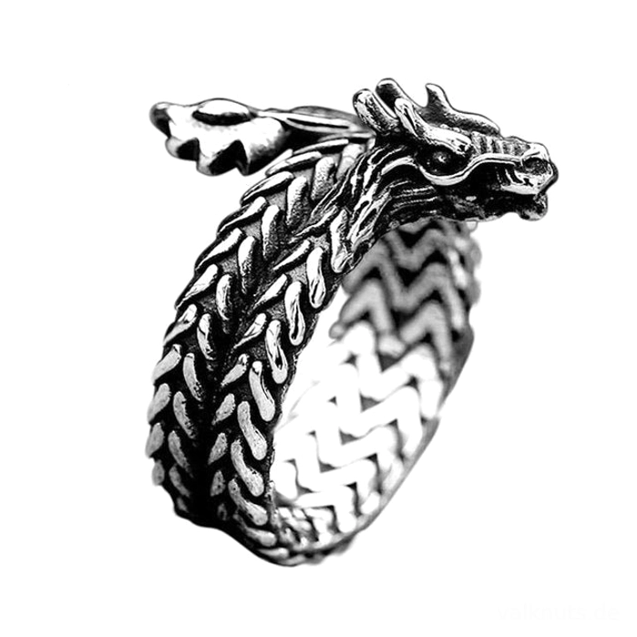 Viking Ring Jormungandr - Wikinger Drache Ring gothisch retro