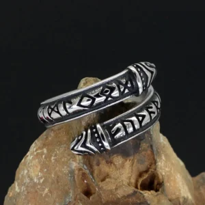 Wikinger Ring Jormungandr in Geschenkverpackung, nordisches Schmuckstück