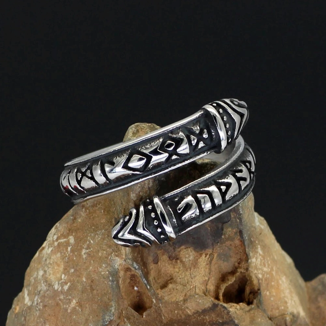 Wikinger Ring Jormungandr in Geschenkverpackung, nordisches Schmuckstück
