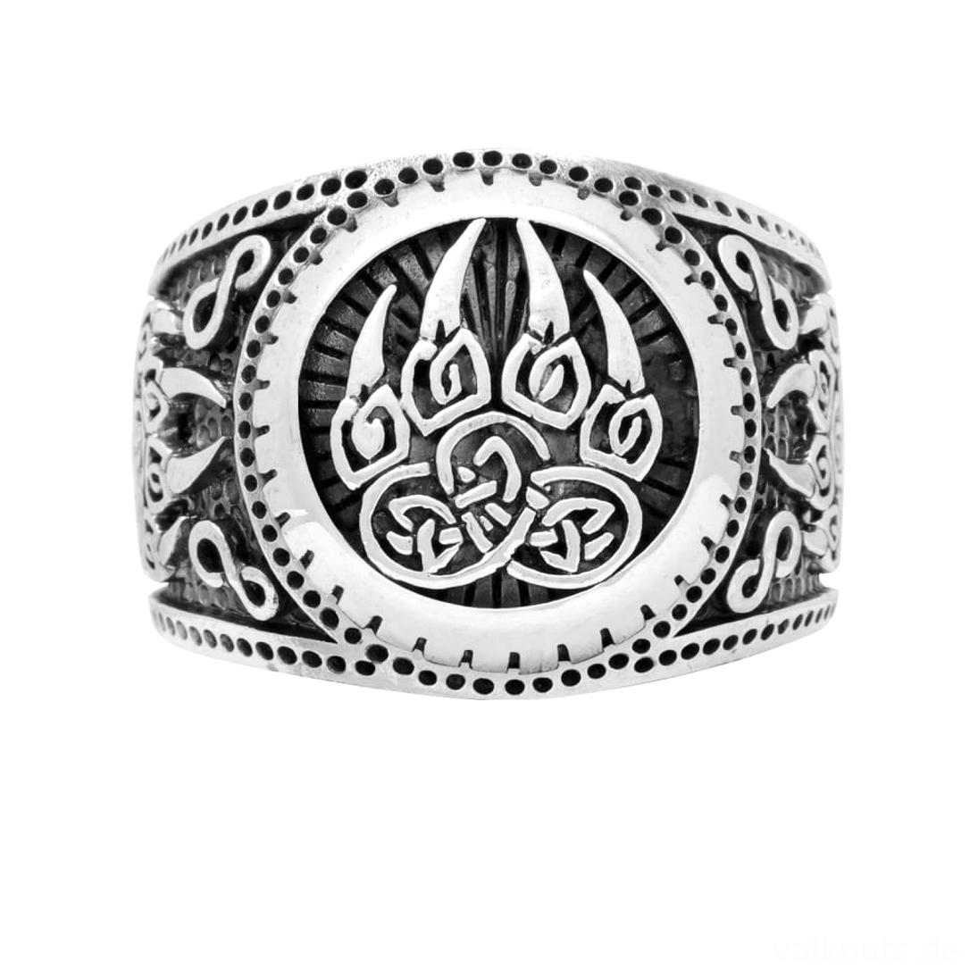 Wikinger Ring Silber Bärenklaue Symbol der nordischen Kraft