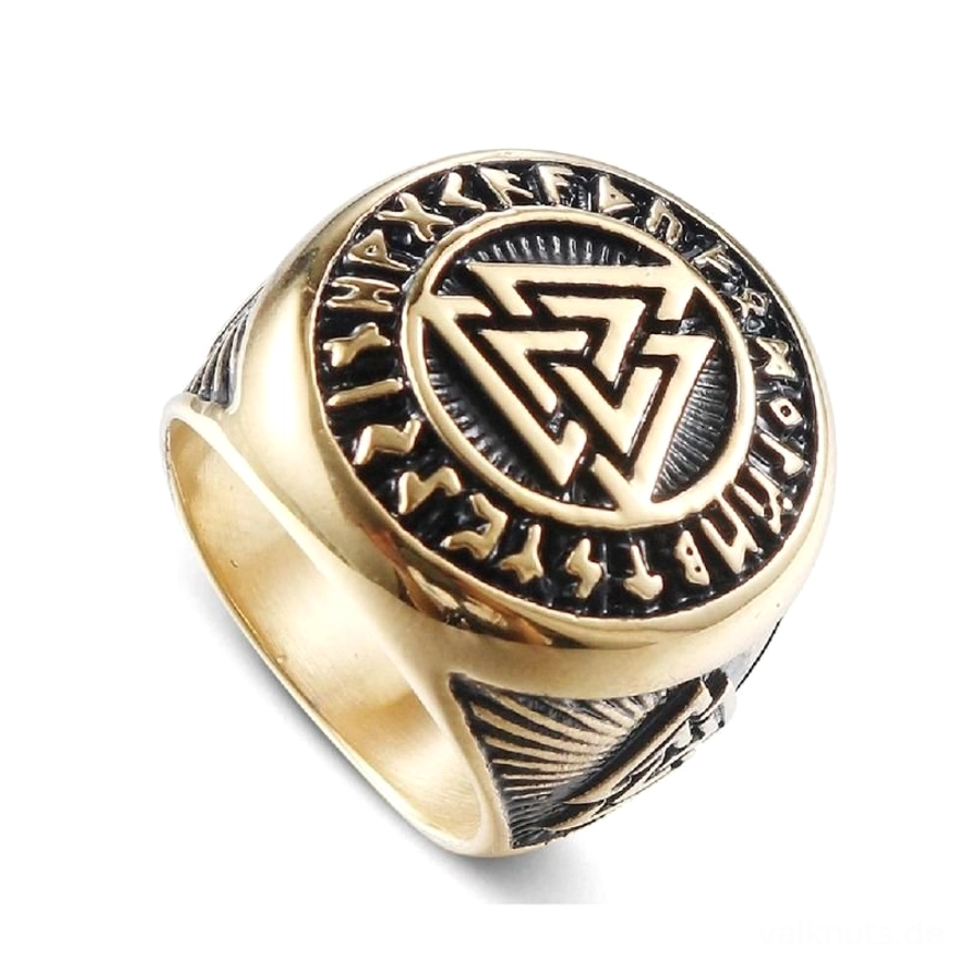 Wikinger Ring mit Valknut Symbol als Teil nordischer Wikinger Schmuck Kollektion