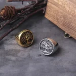 Wikinger Ring Yggdrasil Lebensbaum Bronze Detailansicht des Knotenwerks