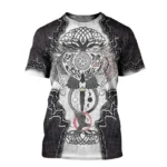 Wikinger T-Shirt Eskil mit nordischen Symbolen und traditionellem 3D Druck