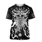 Wikinger T-Shirt Odin mit vollflächigem Druck mit Valknut und Wikinger Symbolen