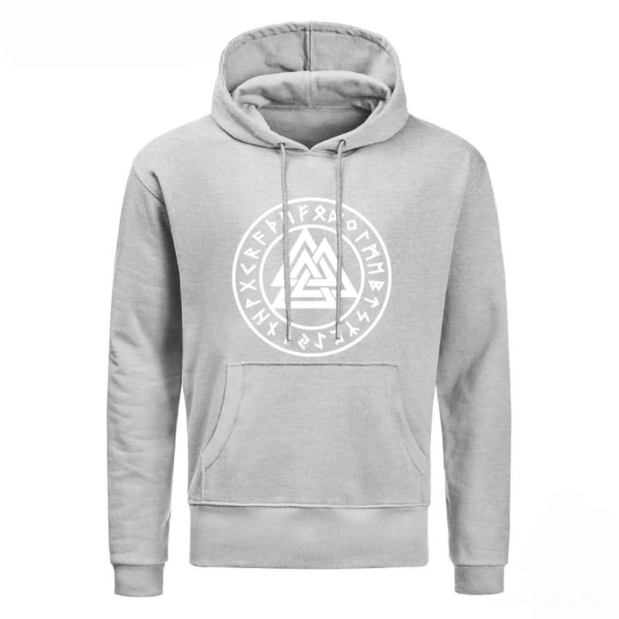 Wikinger Valknut Hoodie mit traditionellem Runen Druck