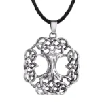 Yggdrasil Kette Wikinger Lebensbaum Knoten Design Silber Variante